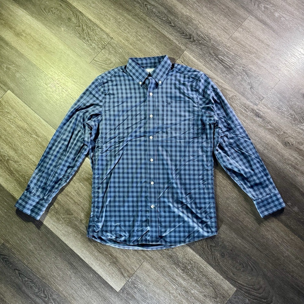 Southern Tide Intercoastal Shirt Men's S Performance‎ Green Check Button Down